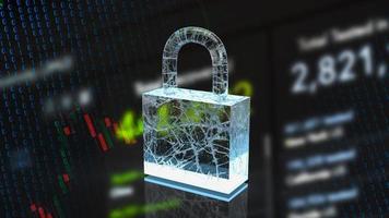 The master key or lock on business background concept 3d rendering photo