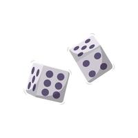 Dice Flat Illustration. Clean Icon Design Element on Isolated White Background vector