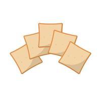 Slices of Bread Flat Illustration. Clean Icon Design Element on Isolated White Background vector