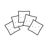 Slices of Bread Outline Icon Illustration on White Background vector