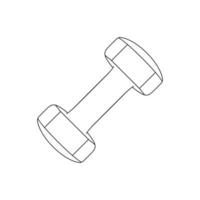 Dumbbell Outline Icon Illustration on White Background vector