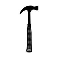 Hammer Silhouette. Black and White Icon Design Elements on Isolated White Background vector