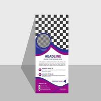 Professional, Clean and Modern Corporate roll up or pull up banner design template. vector