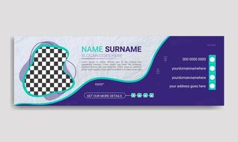 Corporate, Modern and Professional Email Signature Design Template. vector