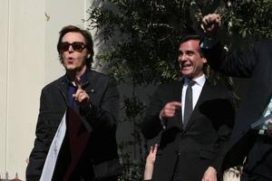 LOS ANGELES, FEB 9 - Paul McCartney, Eric Garcetti, at the Hollywood Walk of Fame Ceremony for Paul McCartney at Capital Records Building on February 9, 2012 in Los Angeles, CA photo