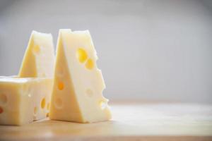 Beautiful cheeses in the kitchen - cheese food preparing concept photo