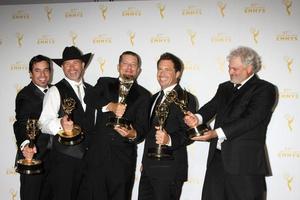 Los Ángeles, 12 de septiembre: la cinematografía de los ganadores de capturas más mortales en la sala de prensa de los premios Emmy creativos en horario estelar en el Microsoft Theatre el 12 de septiembre de 2015 en Los Ángeles, California. foto