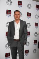 LOS ANGELES, APR 12 - Owain Yeoman arrives at Warner Brothers Television - Out of the Box Exhibit Launch at Paley Center for Media on April 12, 2012 in Beverly Hills, CA photo