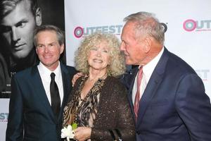 LOS ANGELES, JUL 11 - Allan Glaser, Connie Stevens, Tab Hunter at the Tab Hunter Confidential at Outfest at the Directors Guild of America on July 11, 2015 in Los Angeles, CA photo