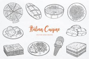 germany cuisine set collection with hand drawn sketch vector