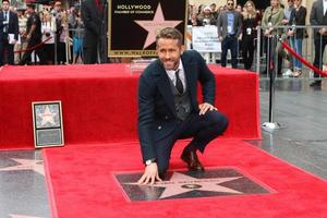 LOS ANGELES, DEC 15 - Ryan Reynolds at the Ryan Reynolds Hollywood Walk of Fame Star Ceremony at the Hollywood and Highland on December 15, 2016 in Los Angeles, CA photo