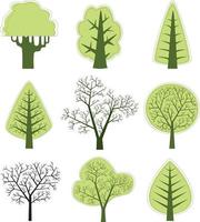 varios para árbol vectorial sobre un fondo blanco vector