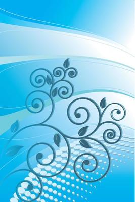 Twirl on a blue background