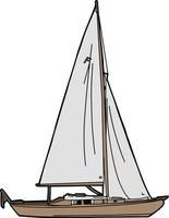 simply boat sail vector