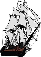 pirate ship vector