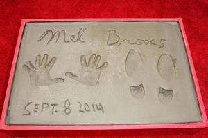 LOS ANGELES, SEP 8 - Mel Brooks Hand and Foot prints at the Mel Brooks Hand and Foot Print Ceremony at TCL Chinese Theater on September 8, 2014 in Los Angeles, CA photo