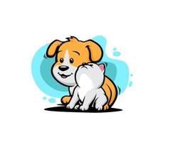 Cute Cat and Dog Character vector