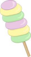 illustration of colorful ice cream on a stick vector