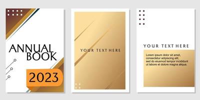set of annual report templates. modern and elegant design. vector