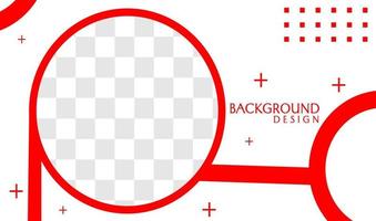 red and white color banner cover template. abstract geometric design for website, flyer vector