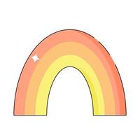 Rainbow red, orange and yellow color vector