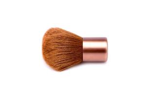 Makeup brushes on white background photo