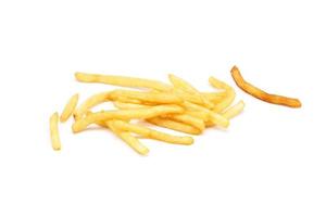 French fries on white background photo