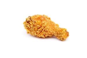 Fried chicken on white background photo