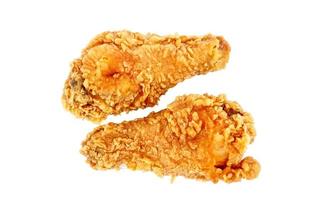 Fried chicken on white background photo