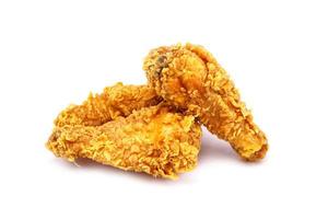 Fried chicken on white background photo