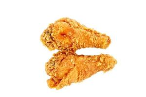 Fried chicken on white background photo