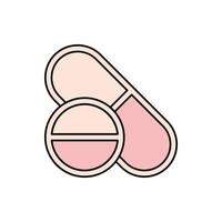 health medicine capsule icon vector