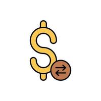 icono de cambio de dinero vector