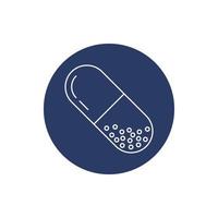 health medicine capsule icon vector