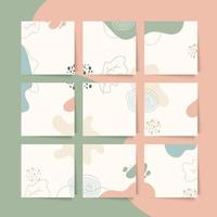 Abstract social media puzzle background with soft colors vector