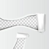 agujeros en papel vector de diseño de hoja blanca