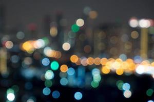 Abstract bokeh city light for background photo