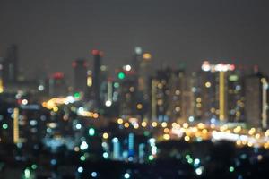 Abstract bokeh city light for background photo