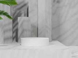 3d rendering Minimal product display on concrete background. podium. Concept scene stage showcase for new product, promotion sale, banner, presentation, cosmetic photo