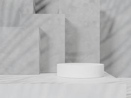 3d rendering Minimal product display on concrete background. podium. Concept scene stage showcase for new product, promotion sale, banner, presentation, cosmetic photo