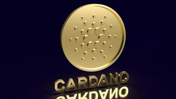 The cardano or ada coins for crypto currency or technology concept 3d rendering photo