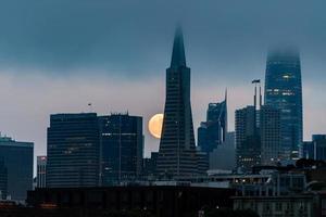 July 12, 2022 Super moon view of downtown San Francisco photo