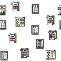 Inventory Analytics And Report Vector Seamless Pattern