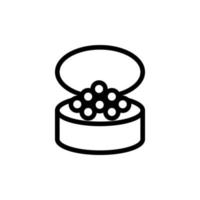 Caviar canned vector icon. Isolated contour symbol illustration