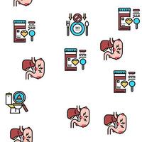 Hepatitis Liver Health Problem Vector Seamless Pattern