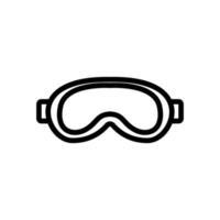 swimming mask with cast nose bridge icon vector outline illustration