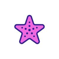 starfish icon vector. Isolated contour symbol illustration vector