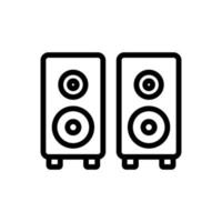 Audio column icon vector. Isolated contour symbol illustration vector