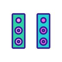 Audio column icon vector. Isolated contour symbol illustration vector