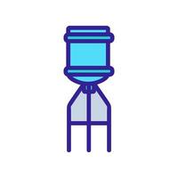 water bottle on top of cooler icon vector outline illustration